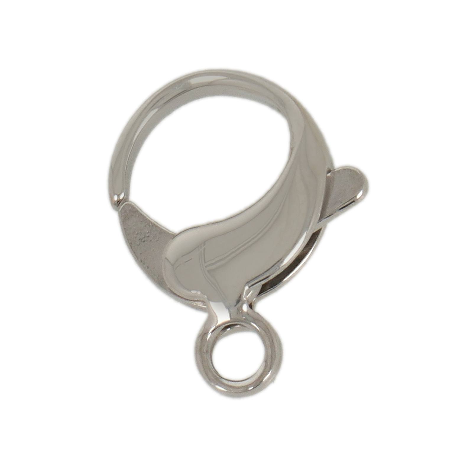 stainless steel round lobster clasp 16x12mm | 2pc