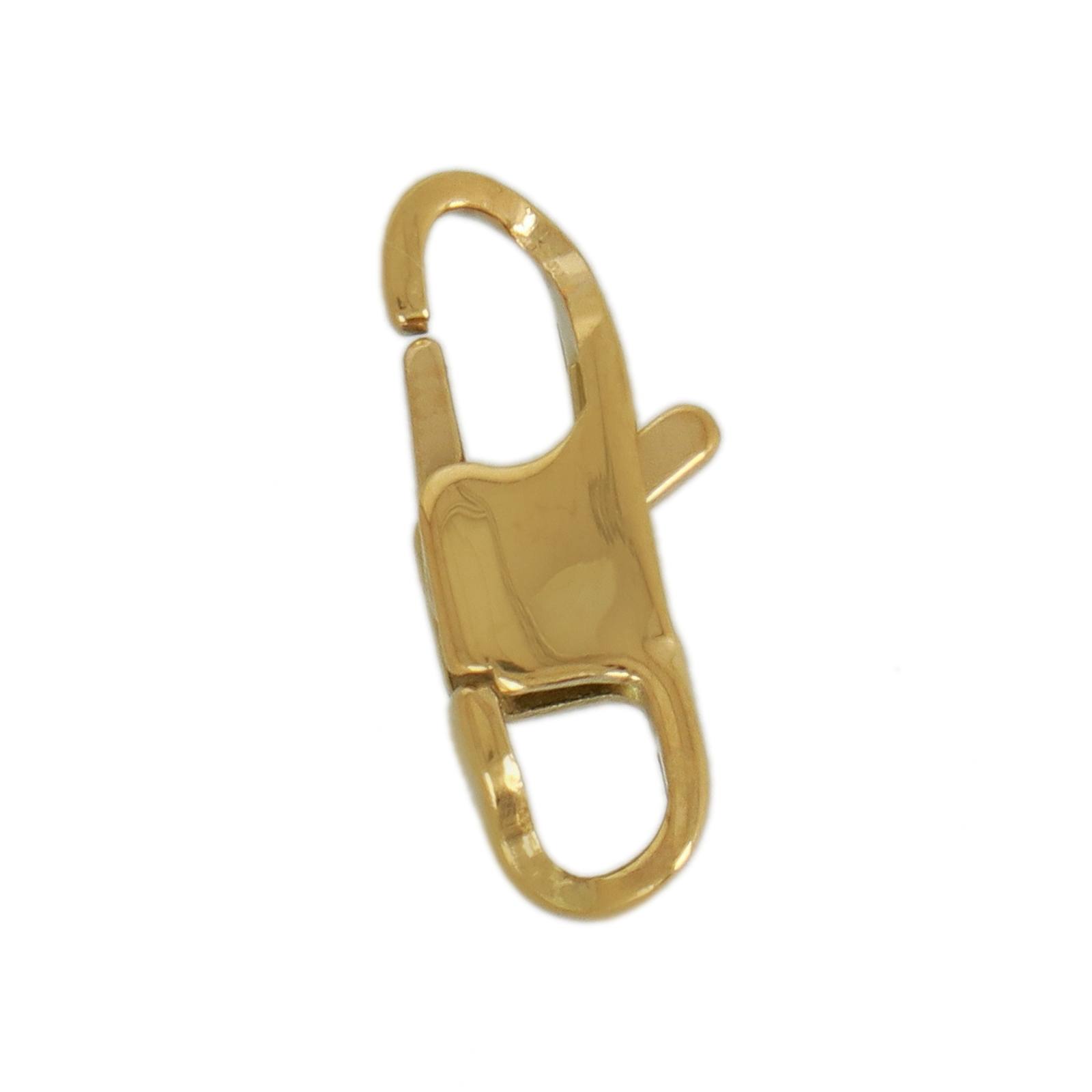 karabinerverschluss edelstahl vergoldet 15x6mm | 2st