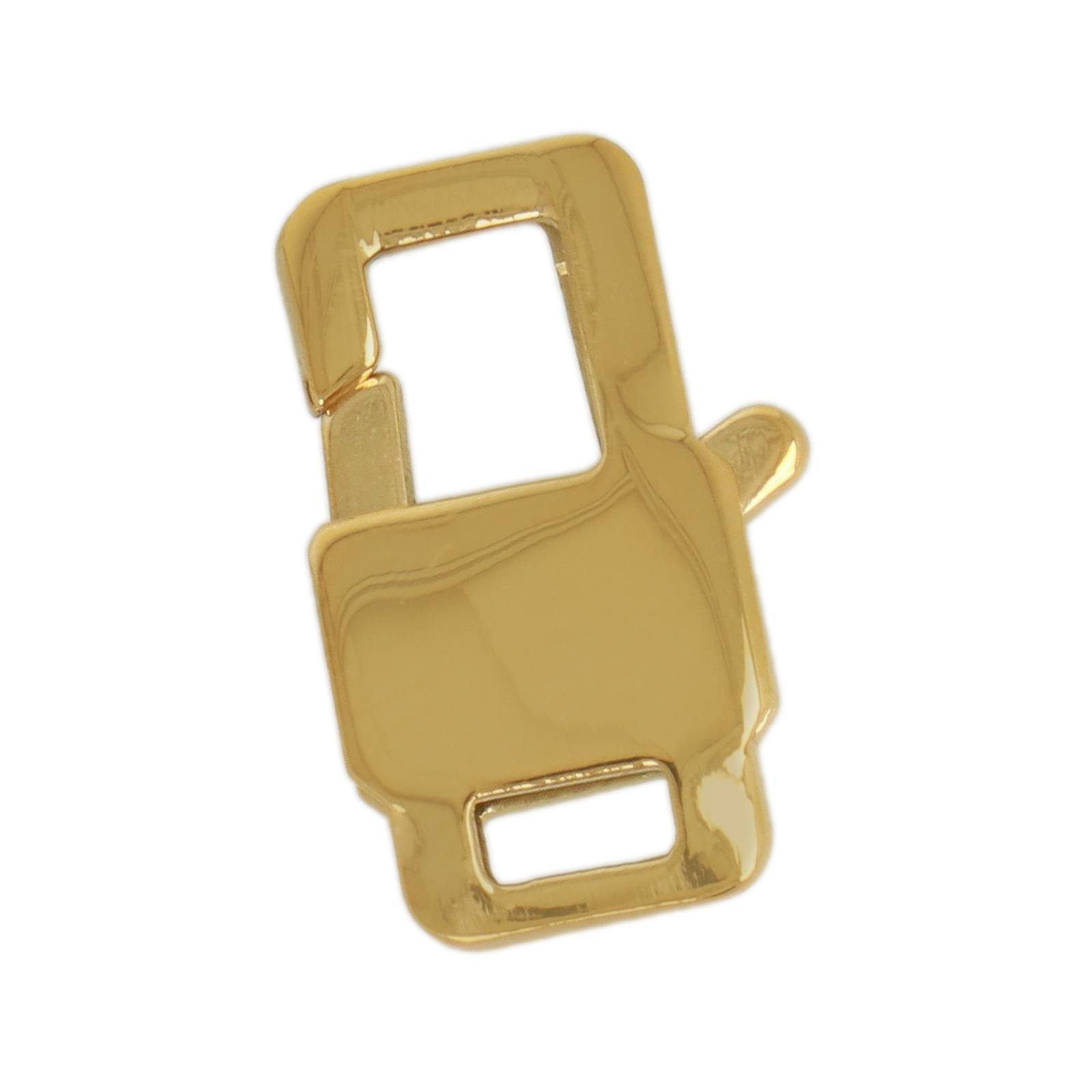 gold plated stainless steel rectangle lobster clasp 18x11mm | 2pc