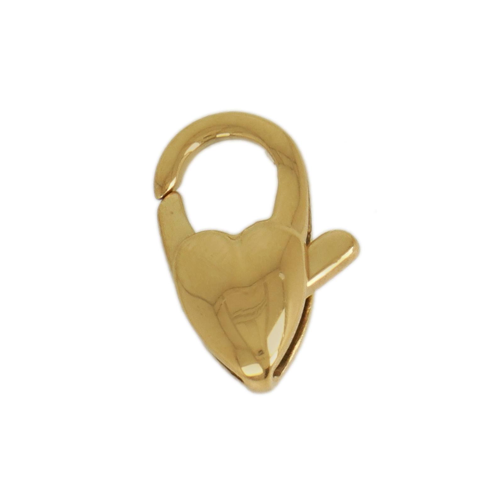 gold plated stainless steel heart lobster clasp 13x9mm | 1pc