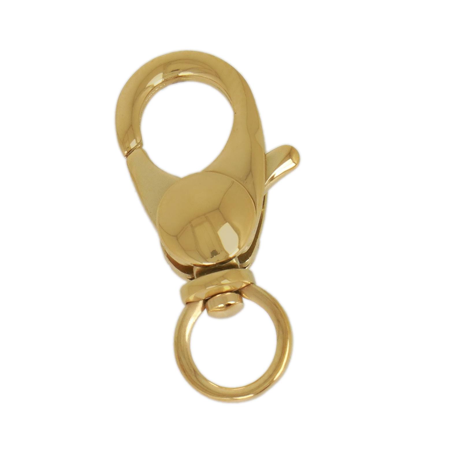 gold plated stainless steel trigger clasp 23x10mm | 1pc