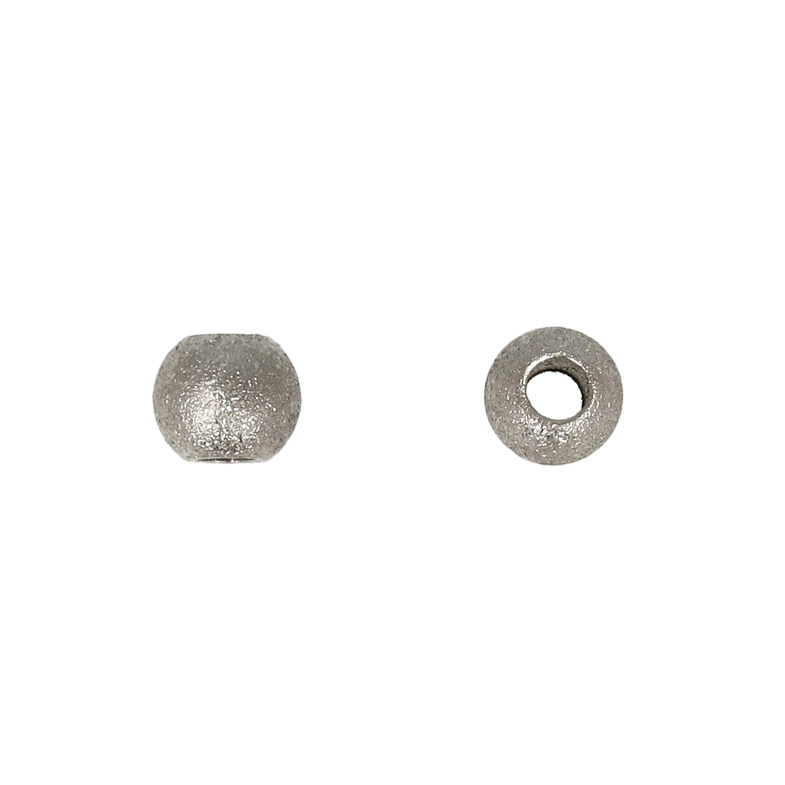 stainless steel spacer stardust round bead 4mm - hole 1,6mm | 25pc