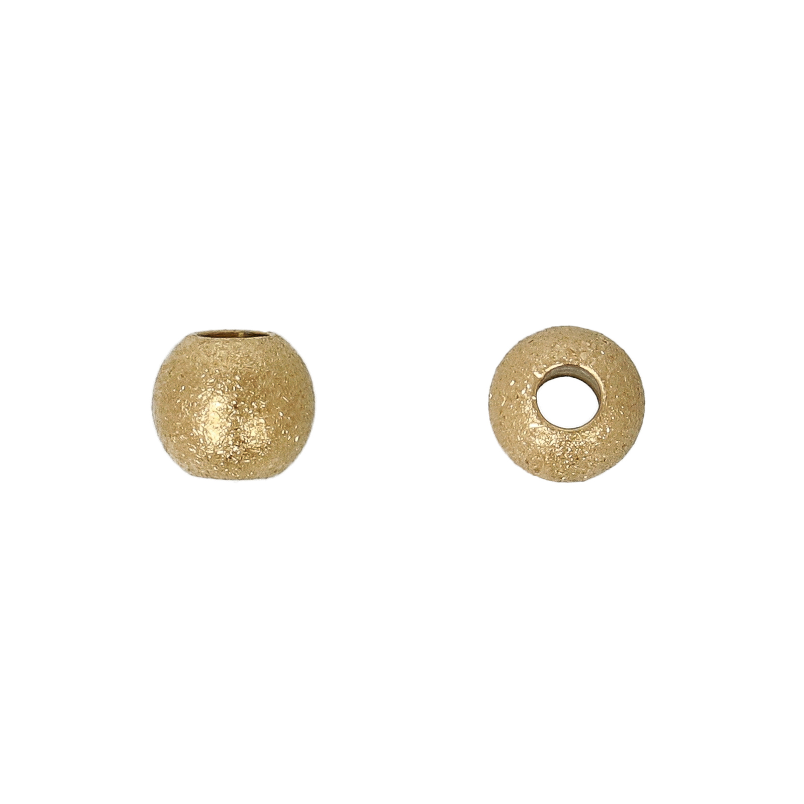 trennperle kugel stardust vergoldet edelstahl 5mm - loch 2mm | 10st