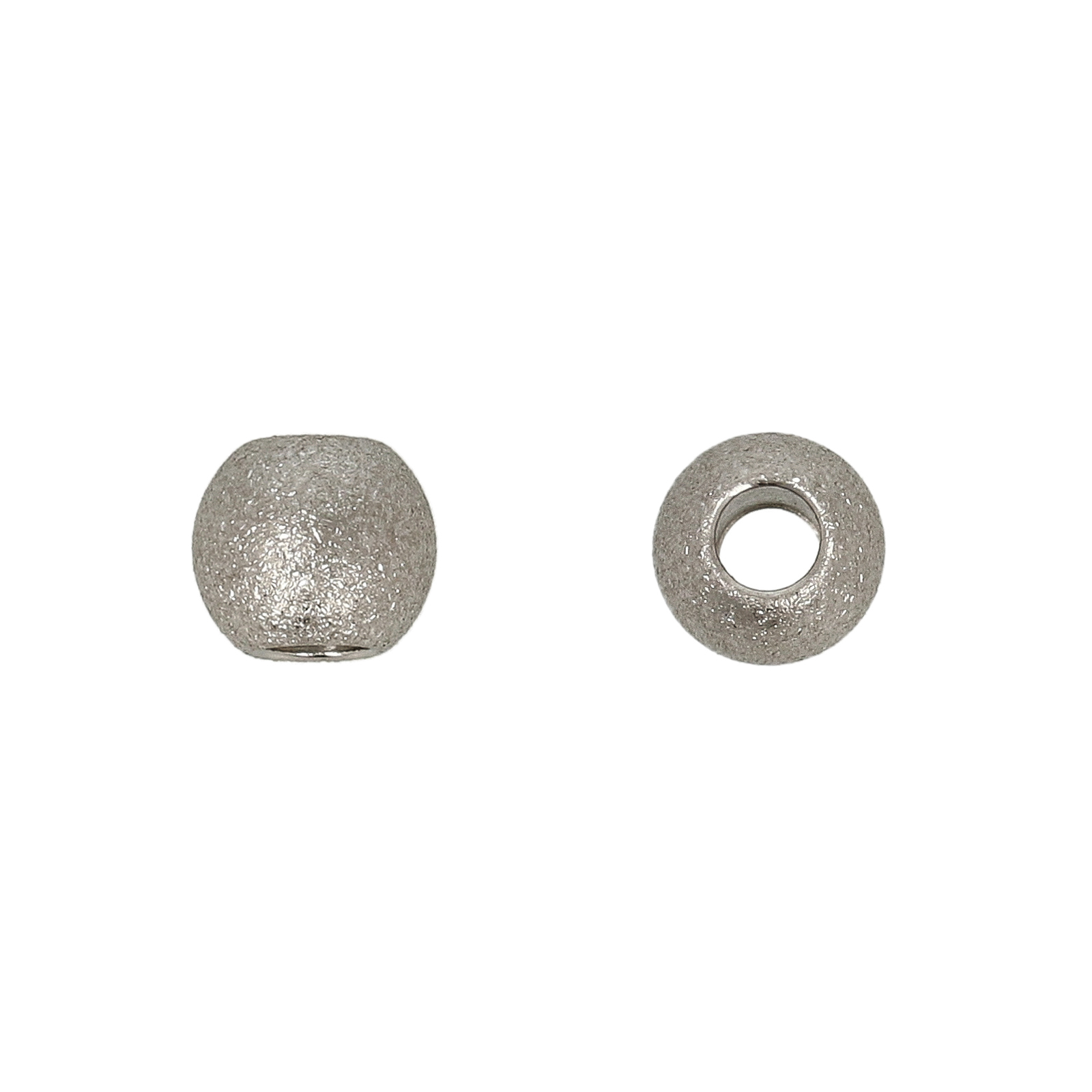stainless steel spacer stardust round bead 6mm - hole 2,5mm | 20pc