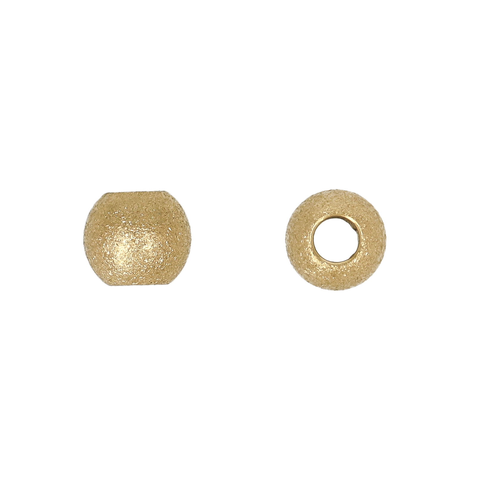 gold plated stainless steel spacer stardust round bead 6mm - hole 2,5mm | 10pc