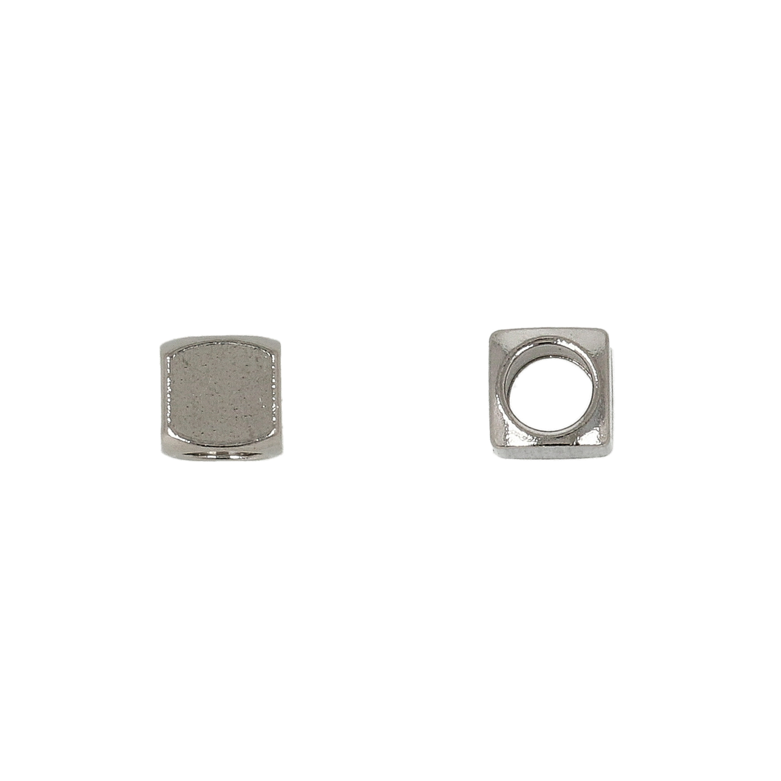 stainless steel spacer stardust cube bead 4mm - hole 2,8mm | 30pc