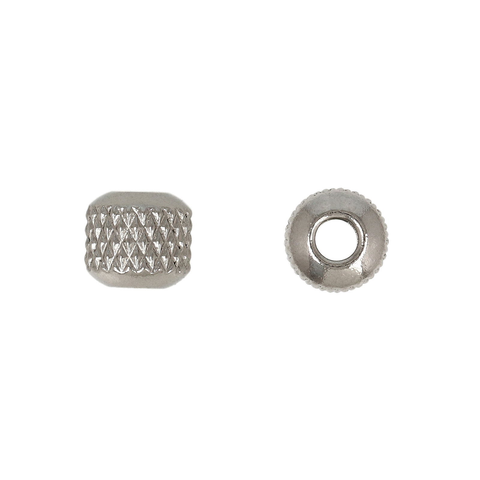 stainless steel pyramid cut roundelle bead 6x5,5mm - hole 2,5mm | 20pc