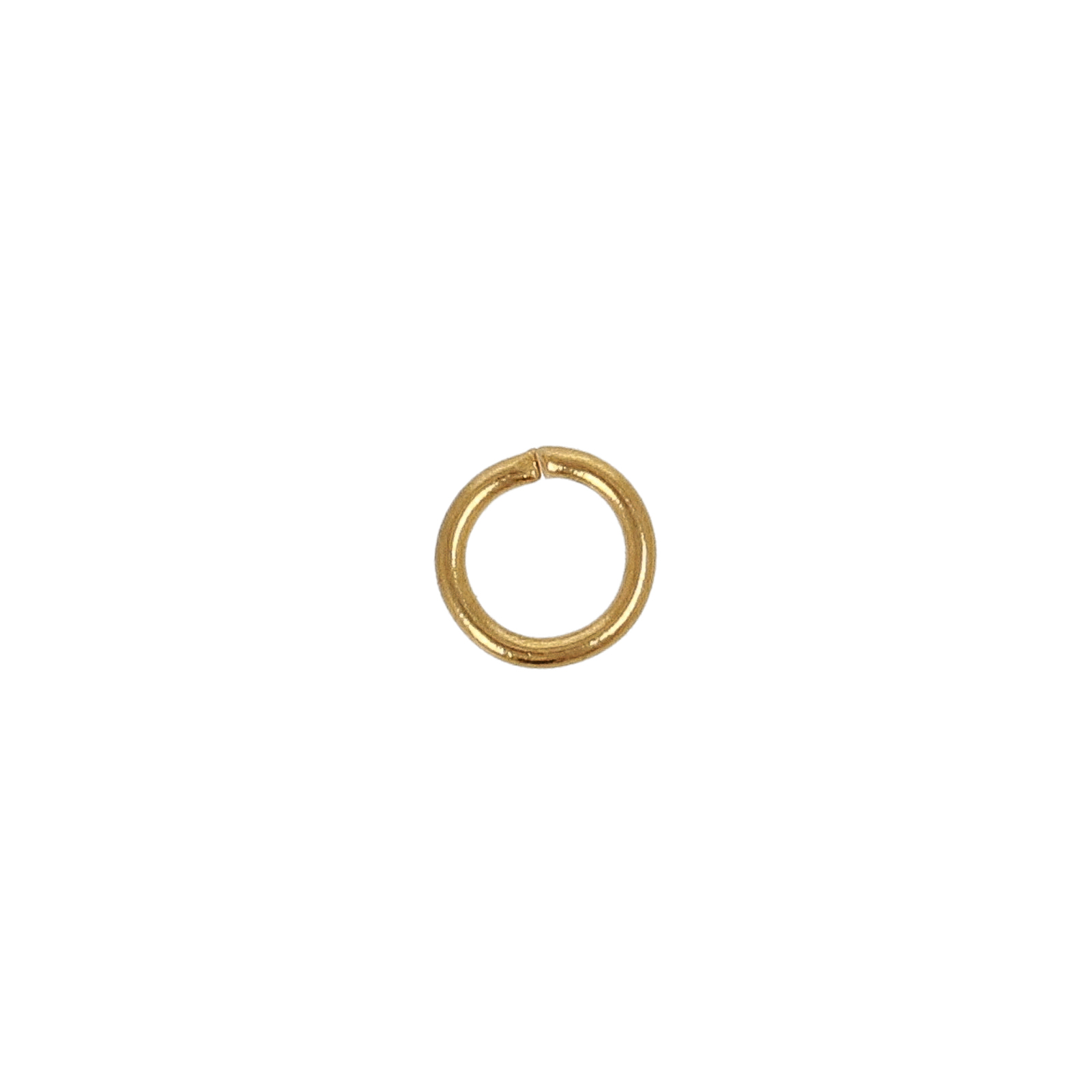 gold plated stainless steel open jump ring 4mm - wire 0,6mm | 50pc