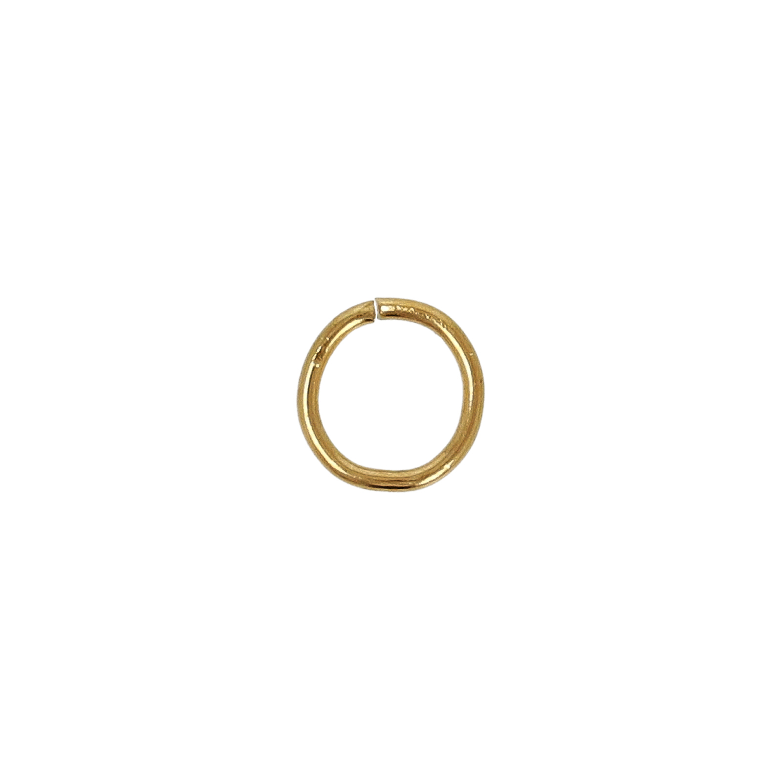 gold plated stainless steel open jump ring 5mm - wire 0,6mm | 50pc