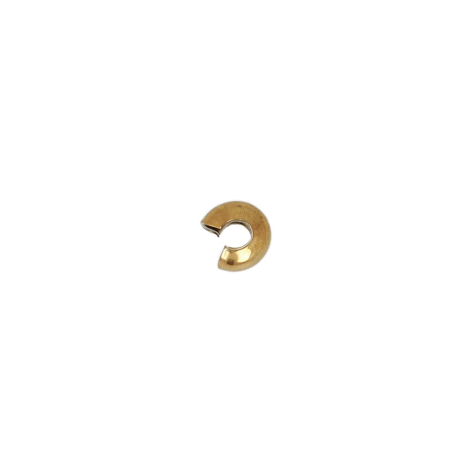 gold plated stainless steel crimp bead cover 3mm | 10pc