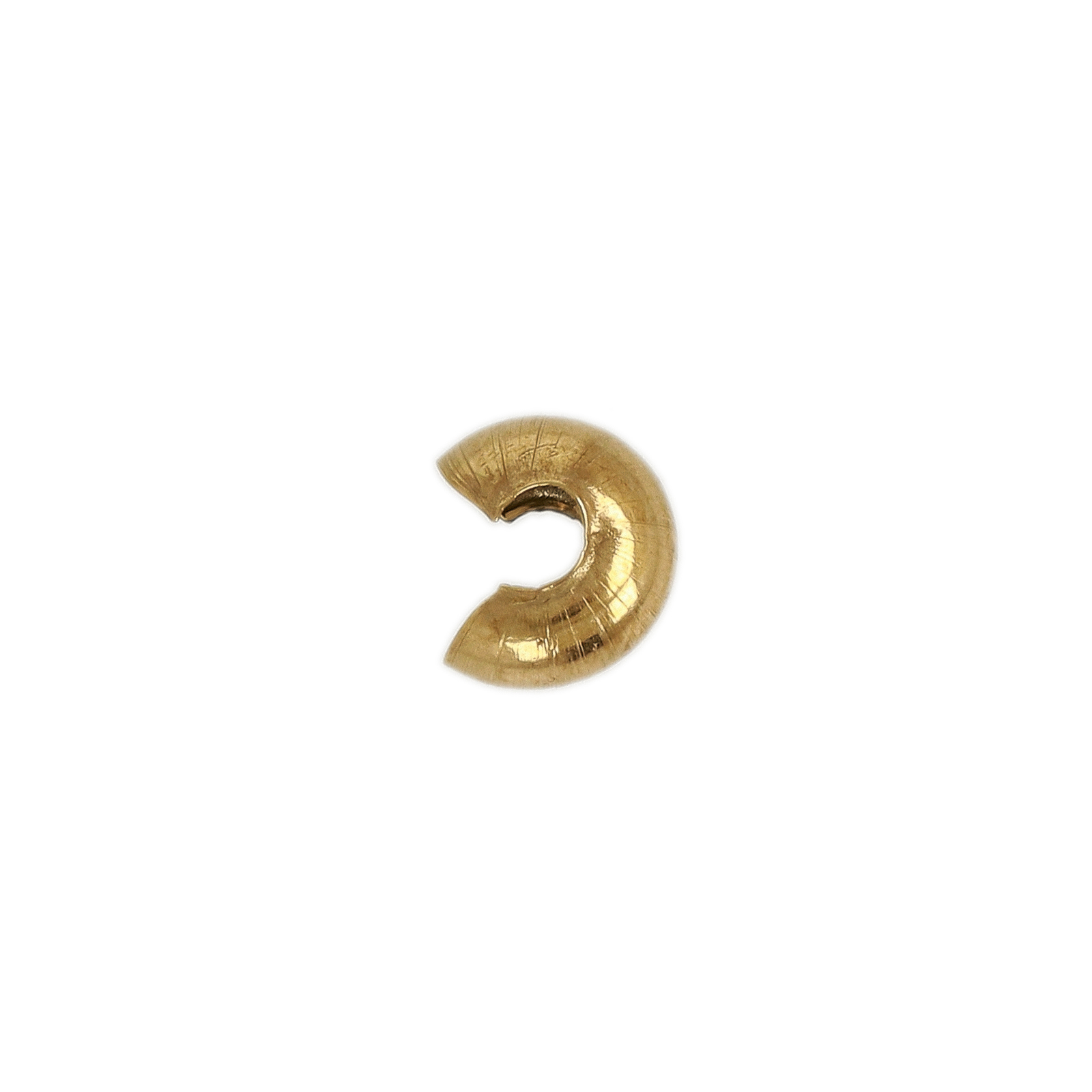gold plated stainless steel crimp bead cover 5mm | 10pc