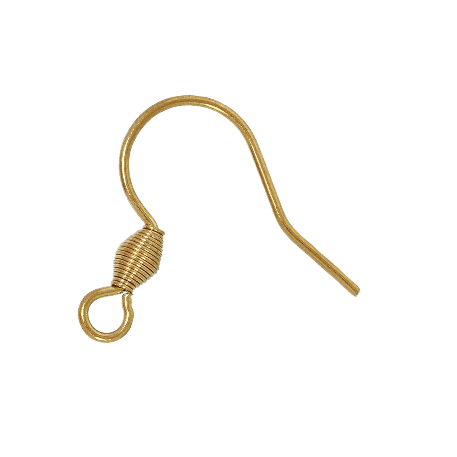 gold plated stainless steel french earwire bead 17mm | 20pc