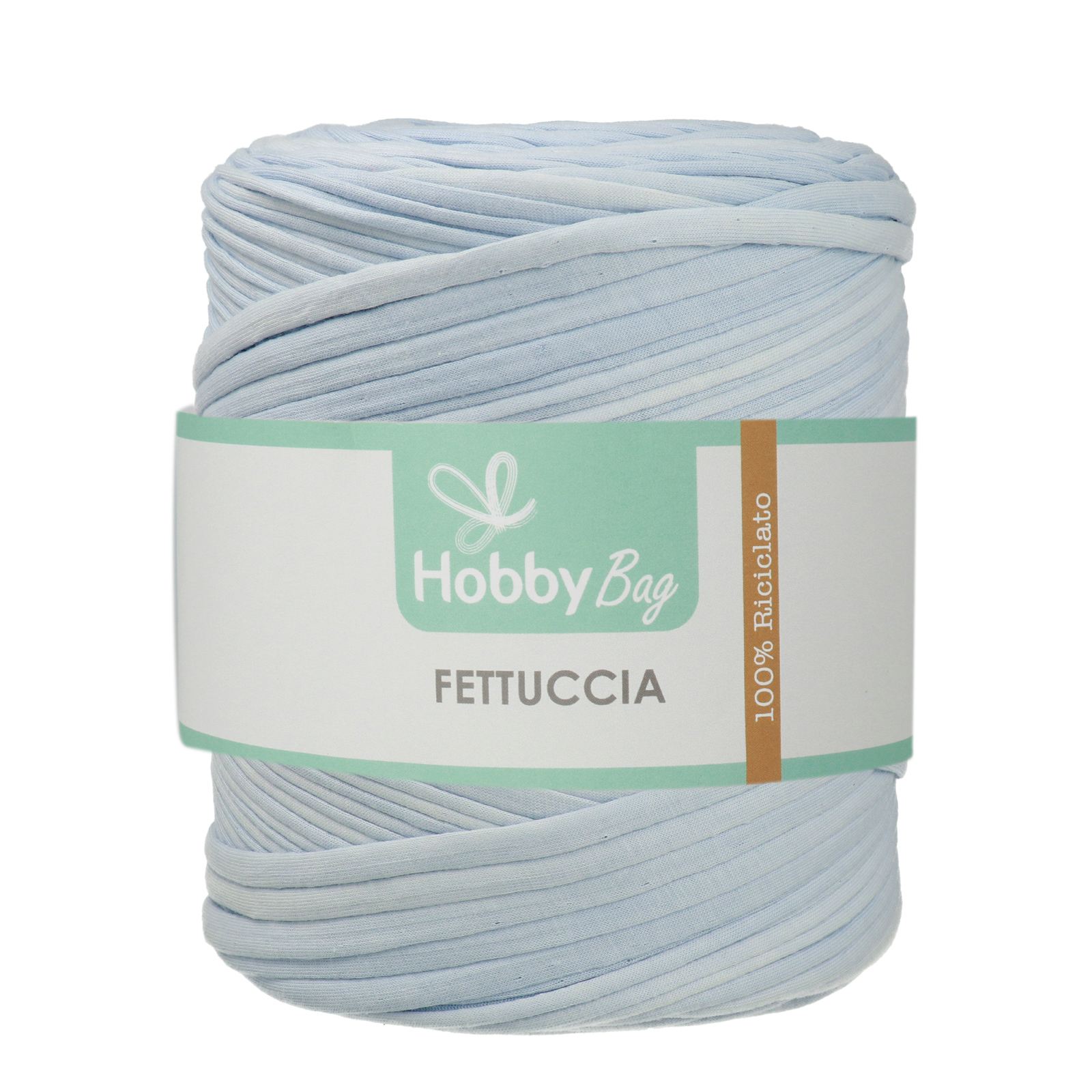 hobbybag t-shirt yarn fettuccia regular - sky - 700-900gr aprox (110-130mt) | 1pc