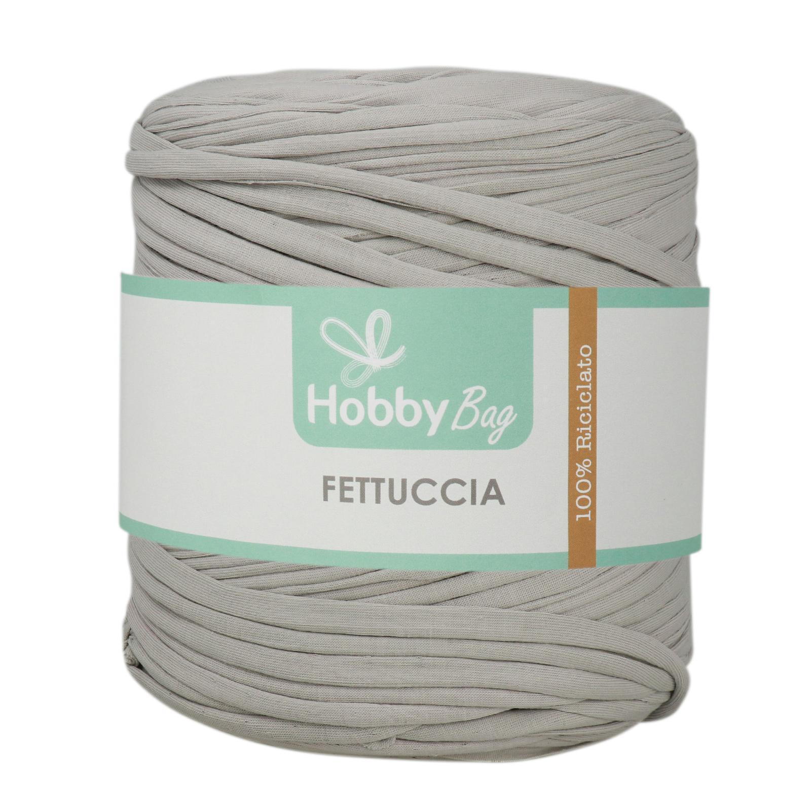 hobbybag t-shirt yarn fettuccia regular - stone - 700-900gr aprox (110-130mt) | 1pc