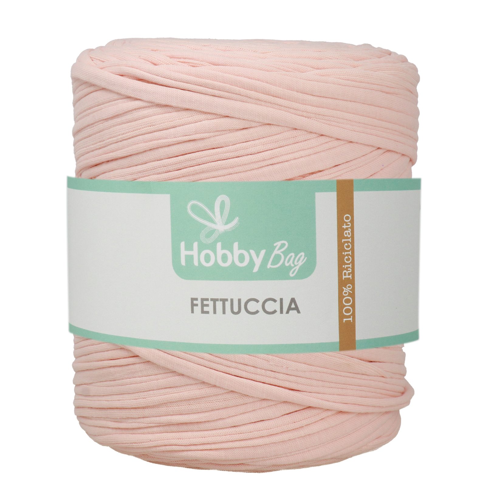 hobbybag t-shirt yarn fettuccia regular - blasses rosa - 700-900gr ca. (110-130mt) | 1st