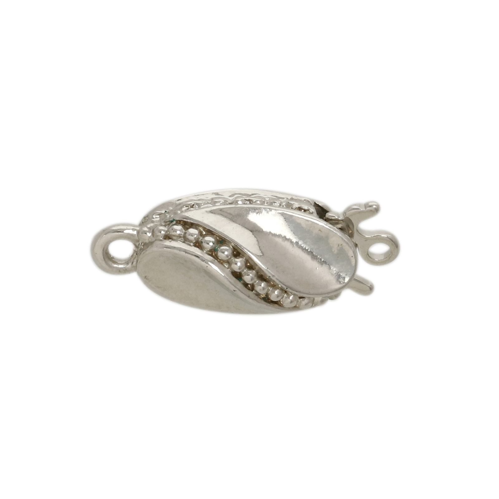 jewel clasp rhodium special plating box clasp 12x8mm | 1pc