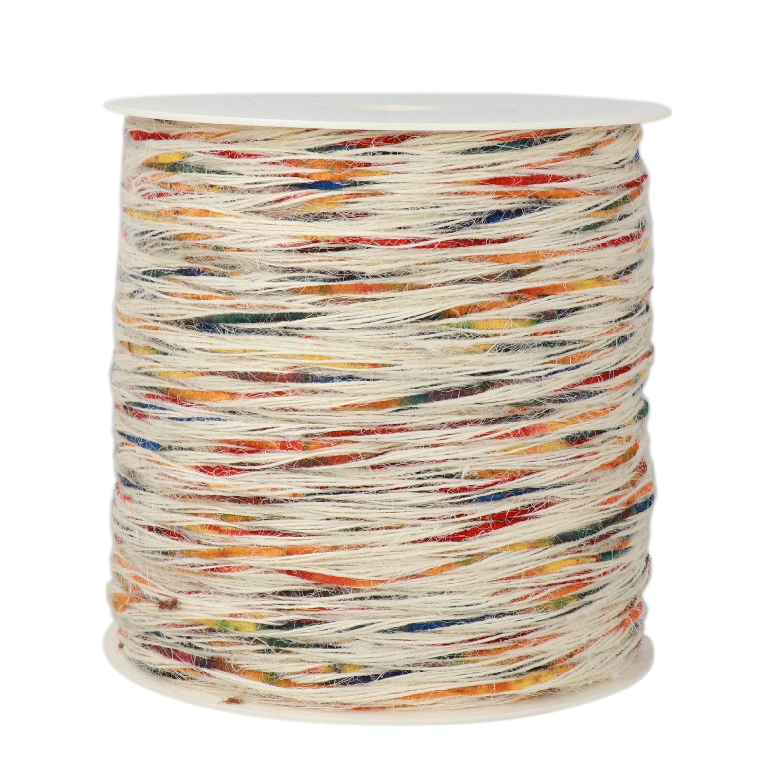 hobbybag jute and chenille cord - white/multicolor - 500gr aprox. | 1pc