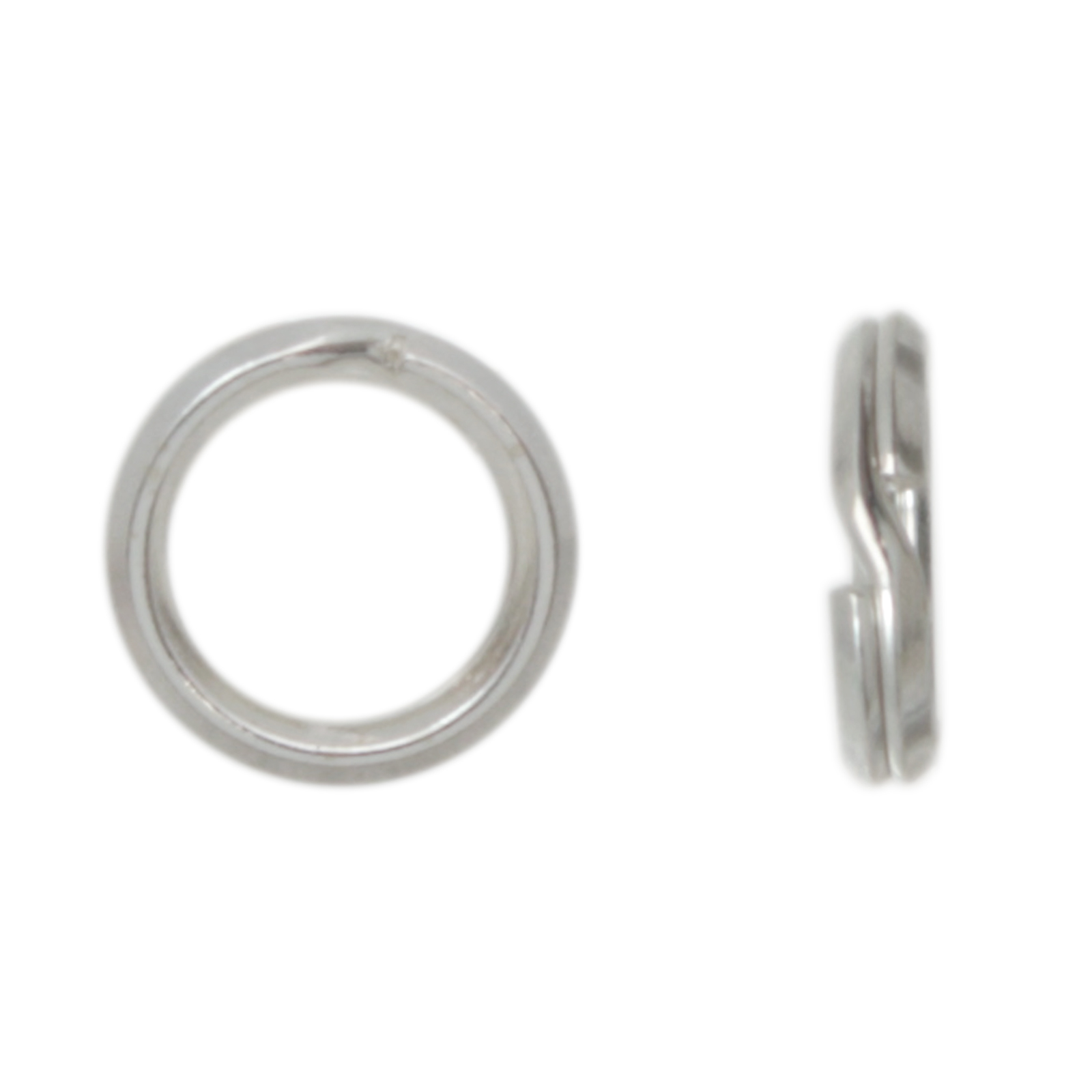 sterling silver split ring 8mm - diameter 0,8mm | 4pc