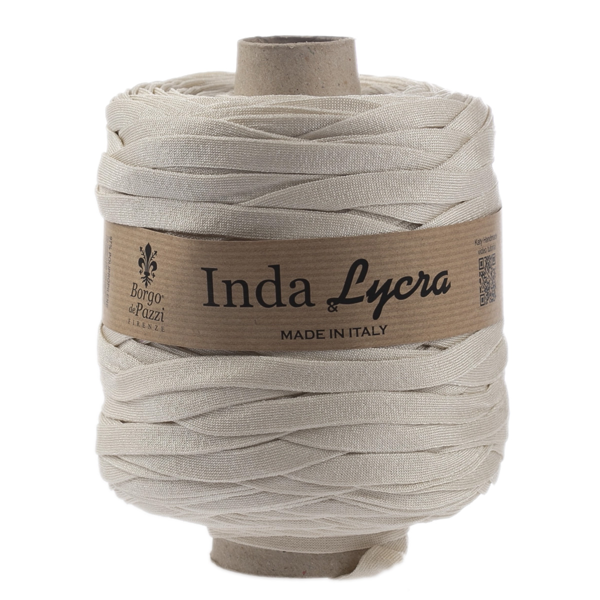 borgo de' pazzi inda lycra - cream (02) - 500gr (110mt) | 1pc