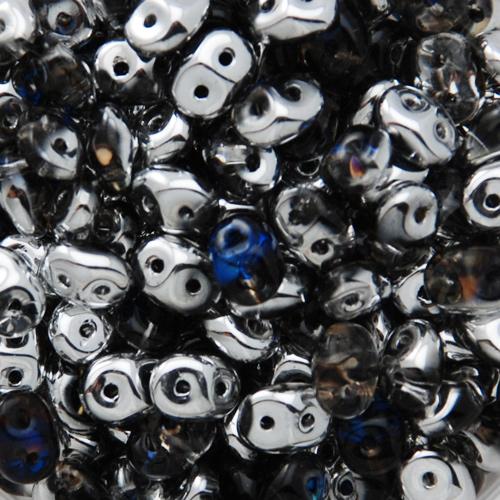 superduo seed beads 5x2,5mm - crystal heliotrope | 10gr