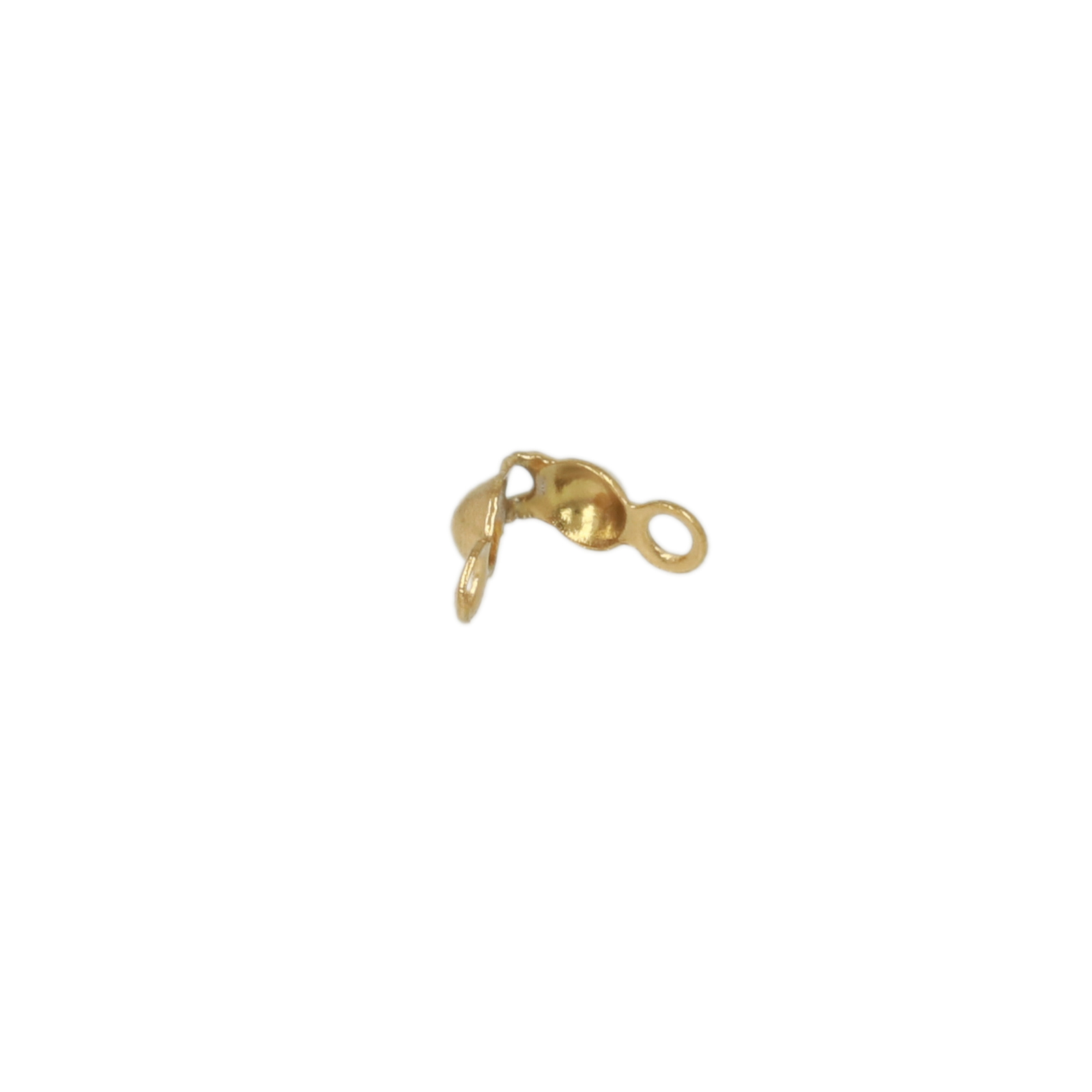 gold plated stainless steel clamshell knot cover 2mm - hole 0,8mm | 20pc