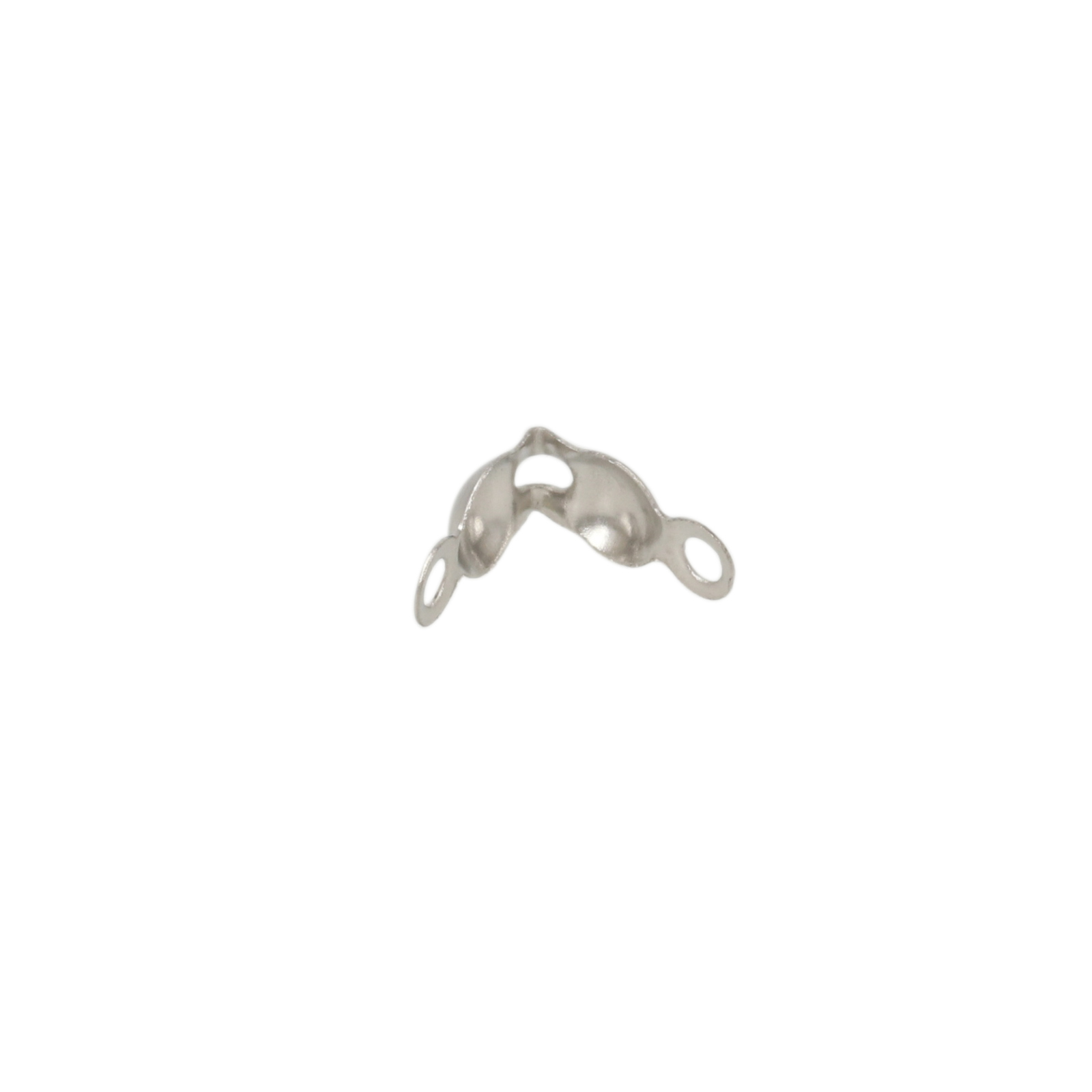 stainless steel clamshell knot cover 4mm - hole 1,5mm | 100pc