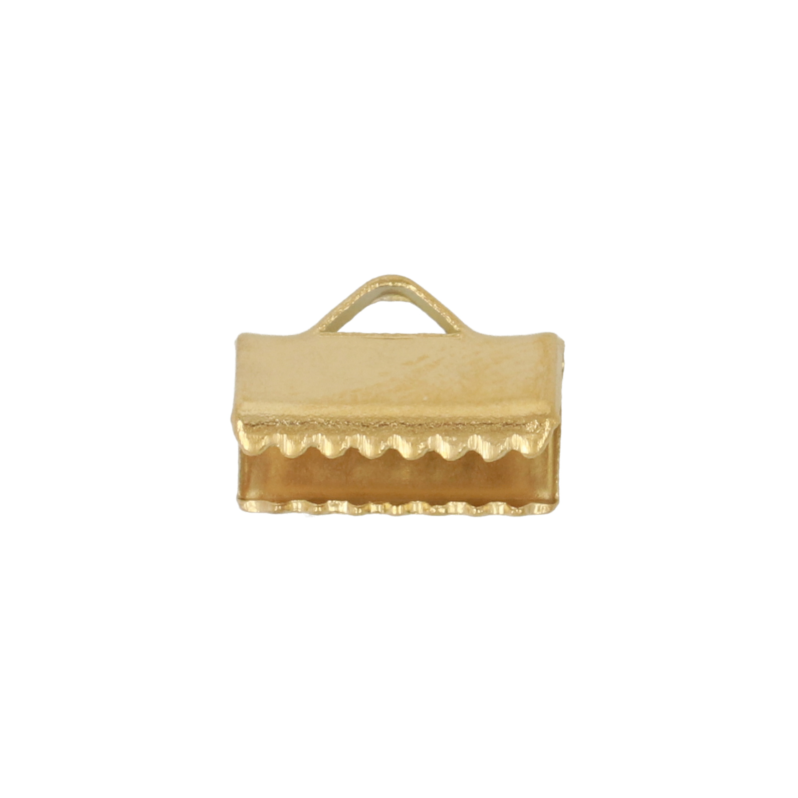 gold plated stainless steel ribbon end 10mm | 10pc