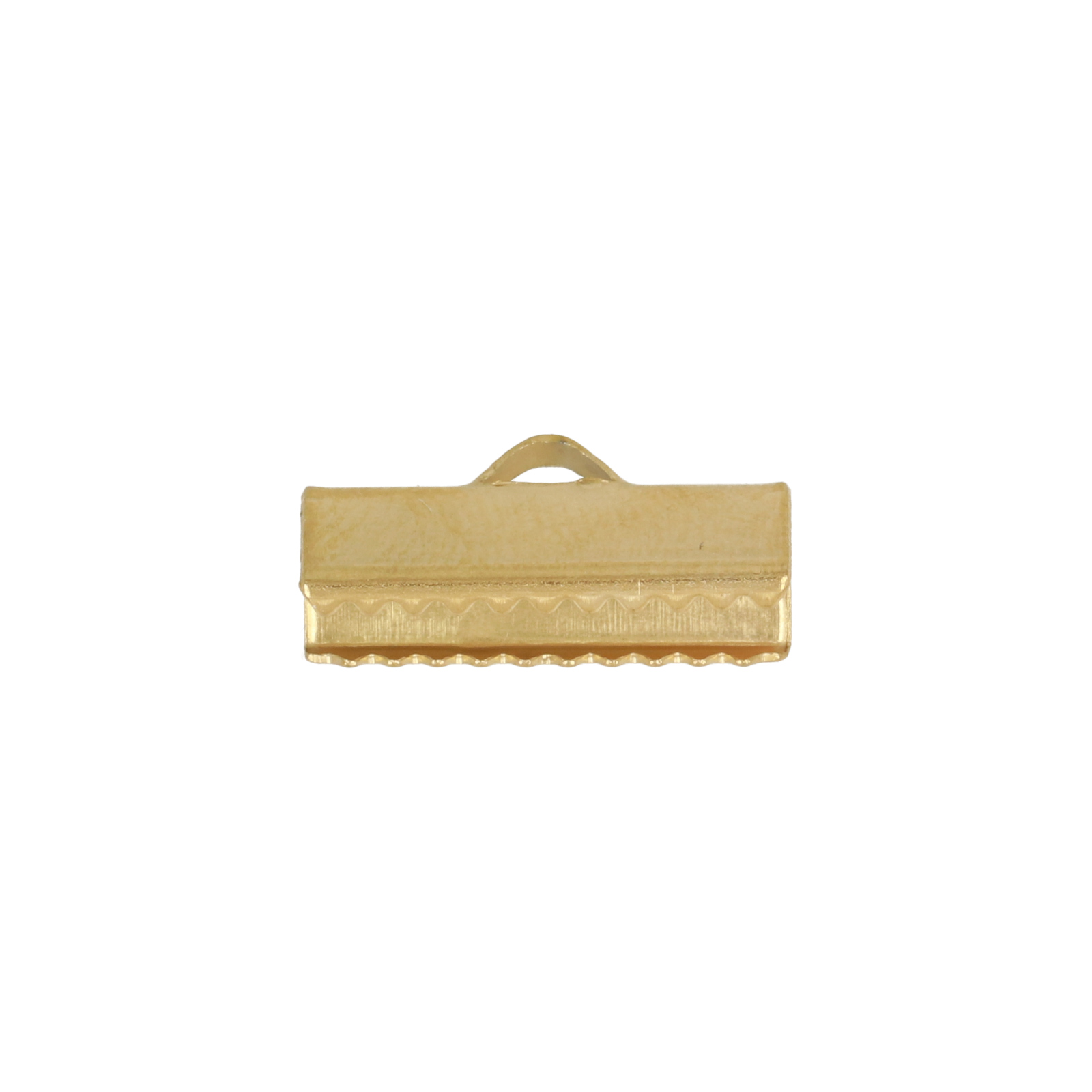 gold plated stainless steel ribbon end 16mm | 10pc