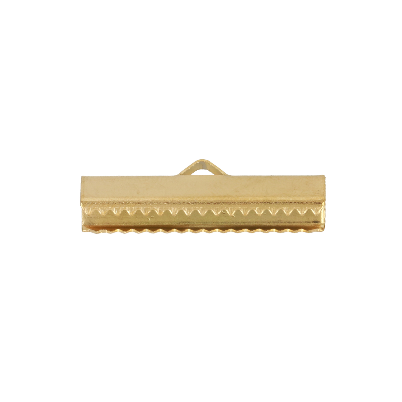 gold plated stainless steel ribbon end 25mm | 8pc