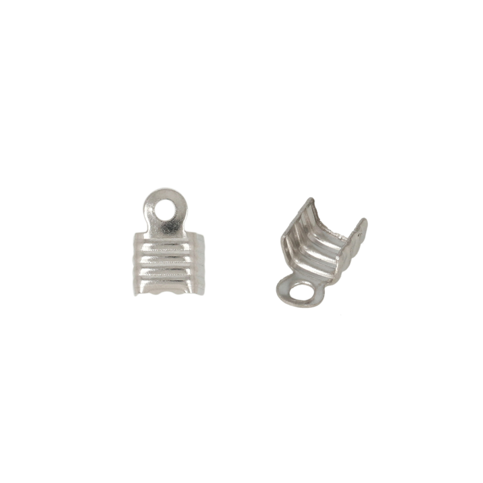 stainless steel crimp end 7,5x4mm (width 3mm) | 100pc