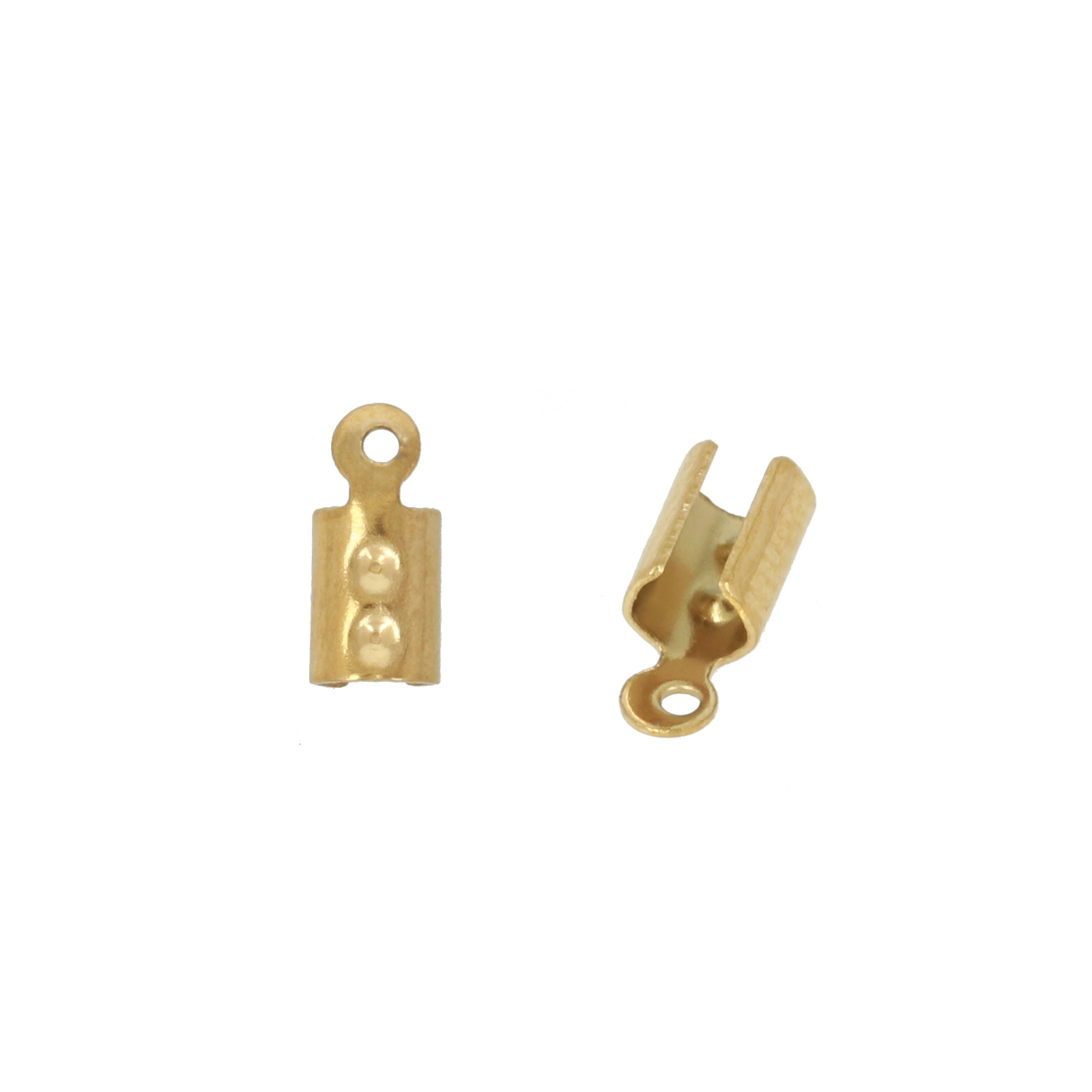 vergoldet edelstahl kordelklemmen 8x3,5mm (2mm inneren) | 20st