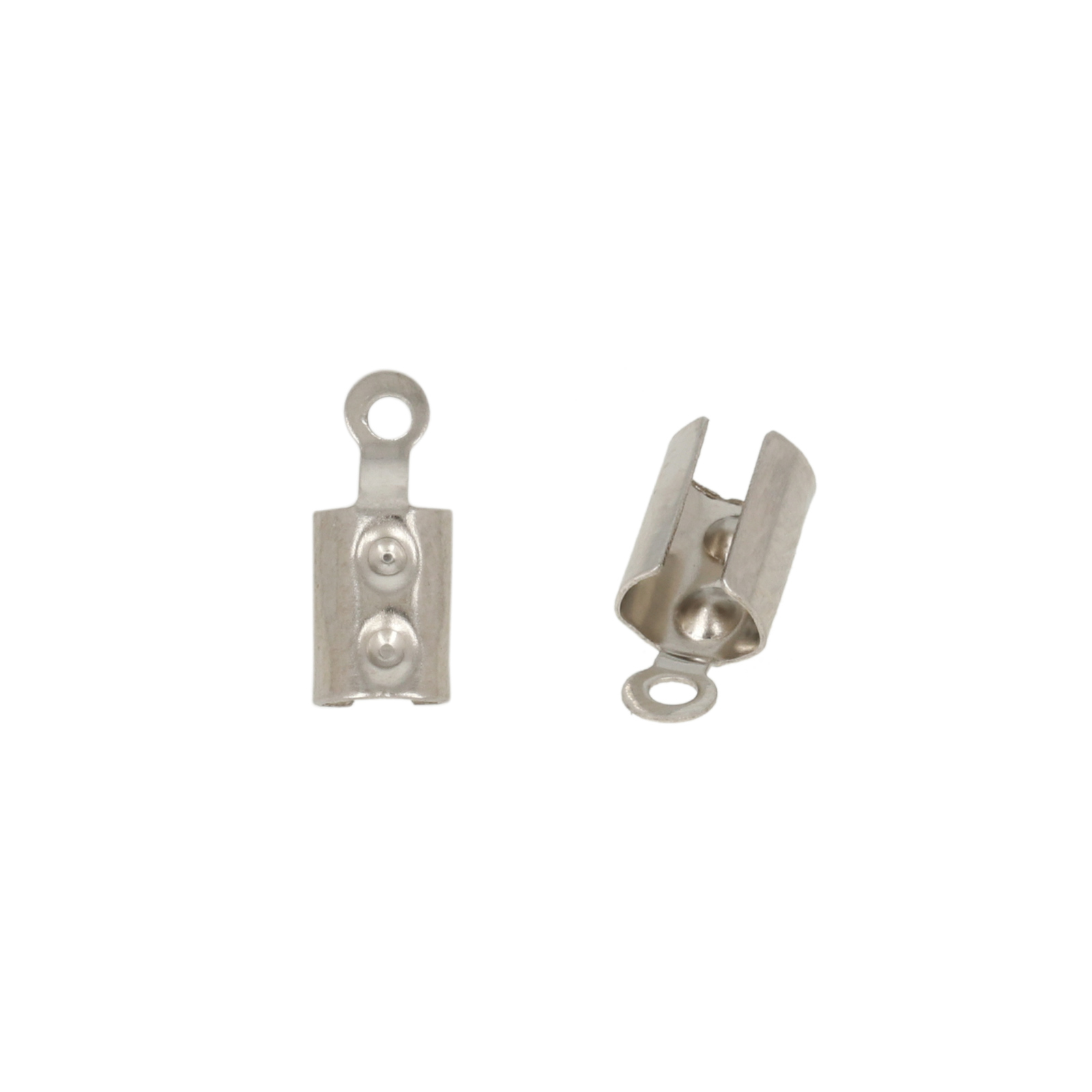 stainless steel crimp end 10x4,5mm (width 3mm) | 50pc