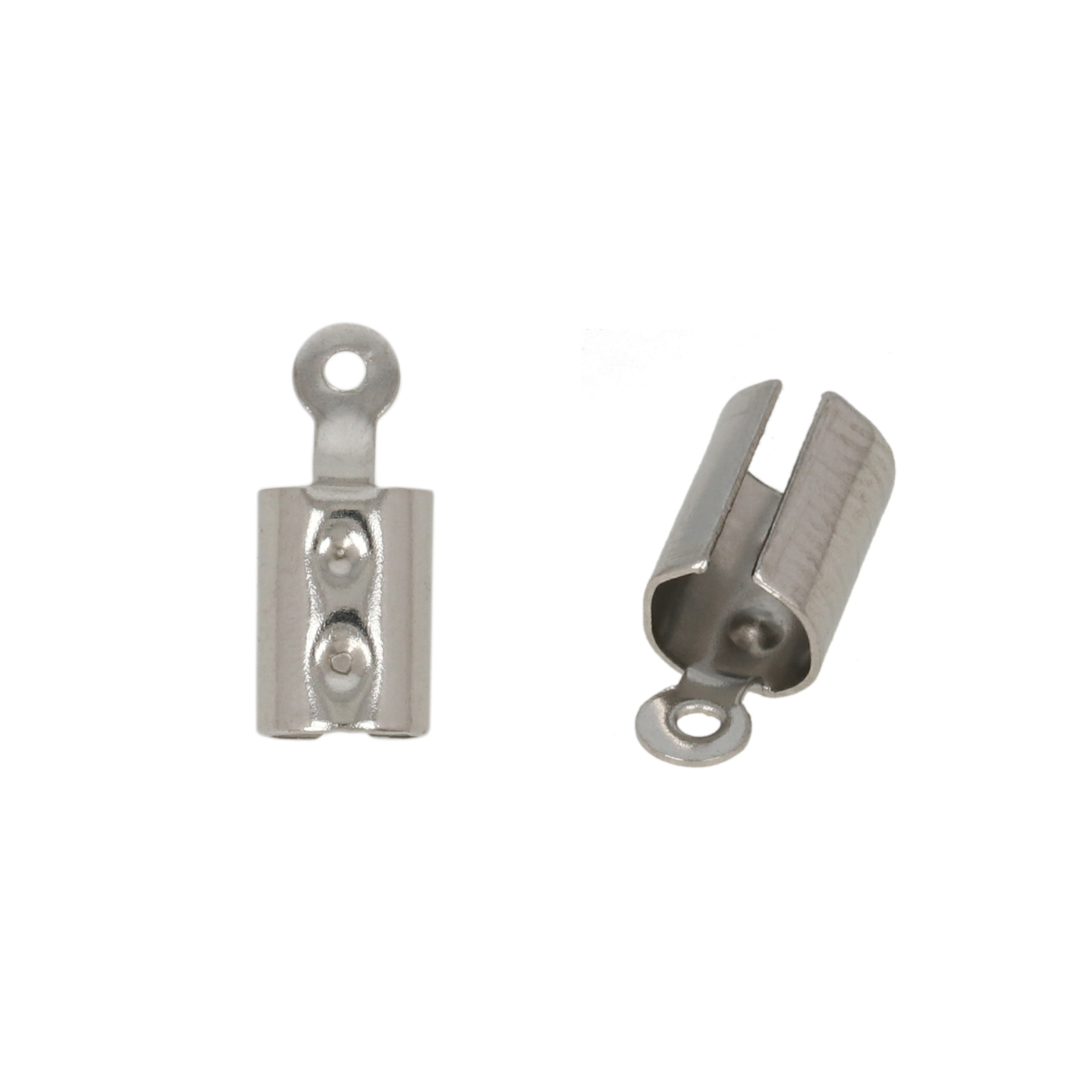 stainless steel crimp end 12x6mm (width 4mm) | 40pc