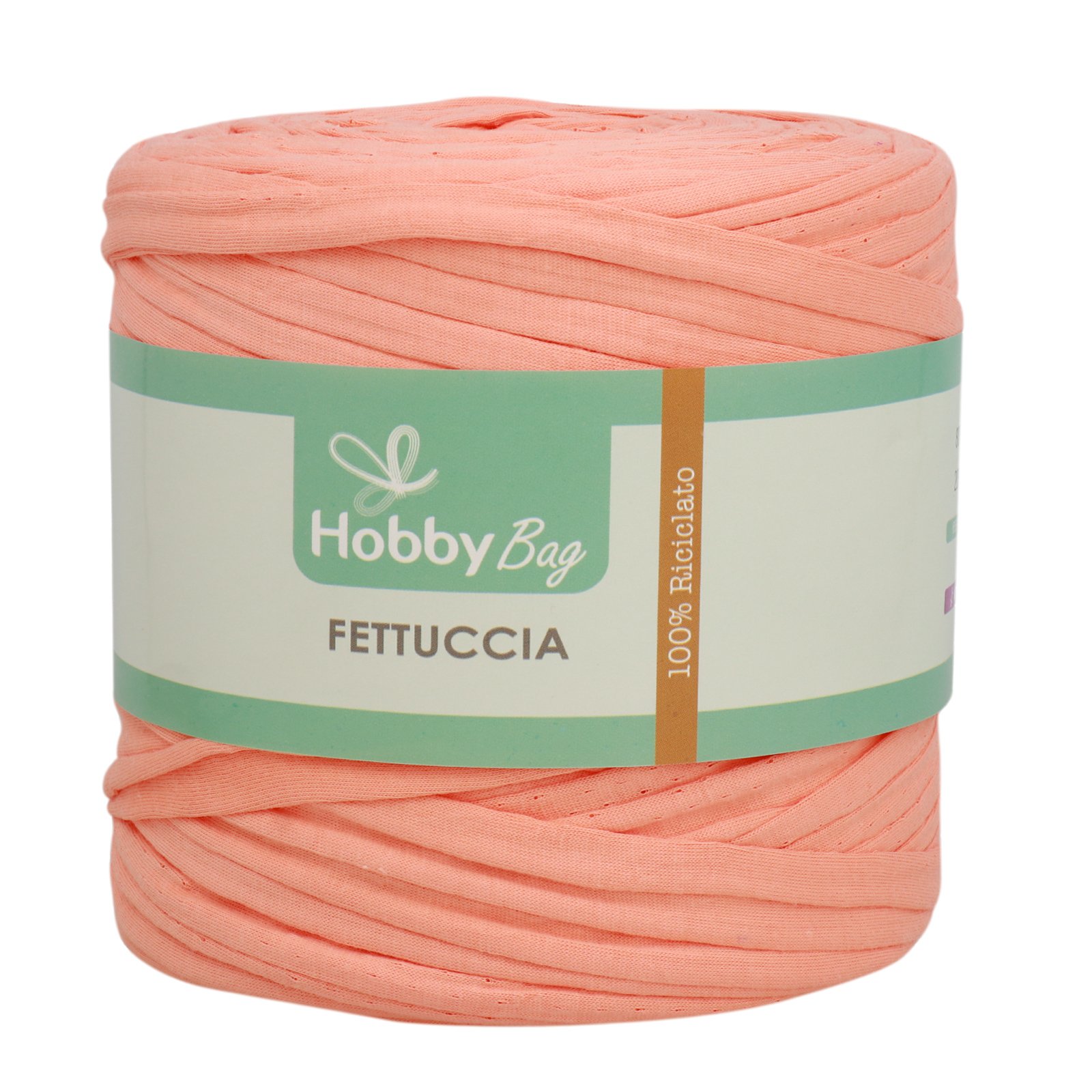 hobbybag t-shirt yarn fettuccia - sorbet - 500-800gr (110-130mt) | 1st