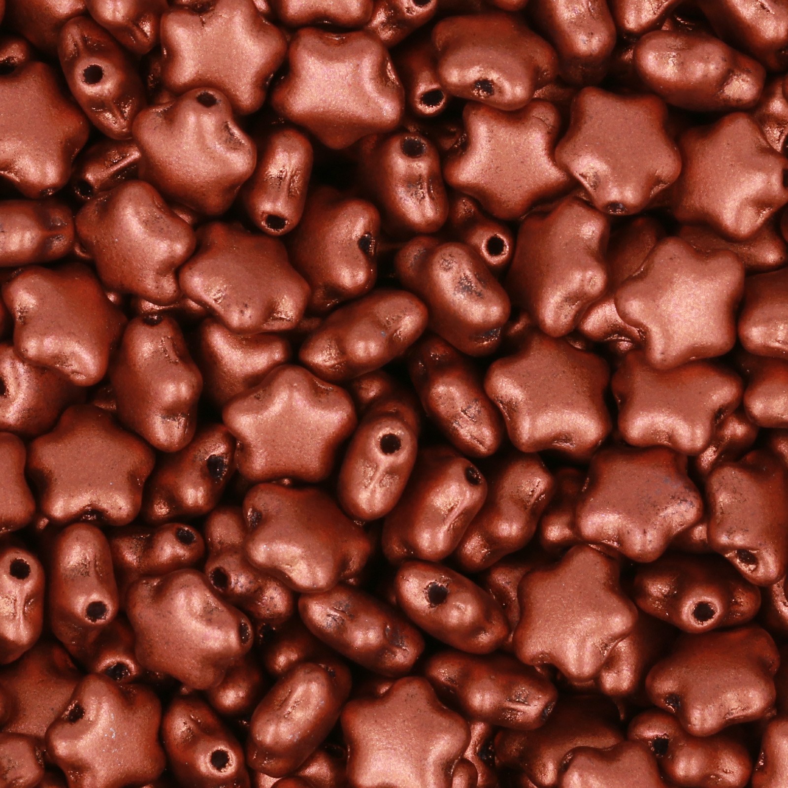 böhmische glasperlen stern crystal bronze fire red 6mm | 75st