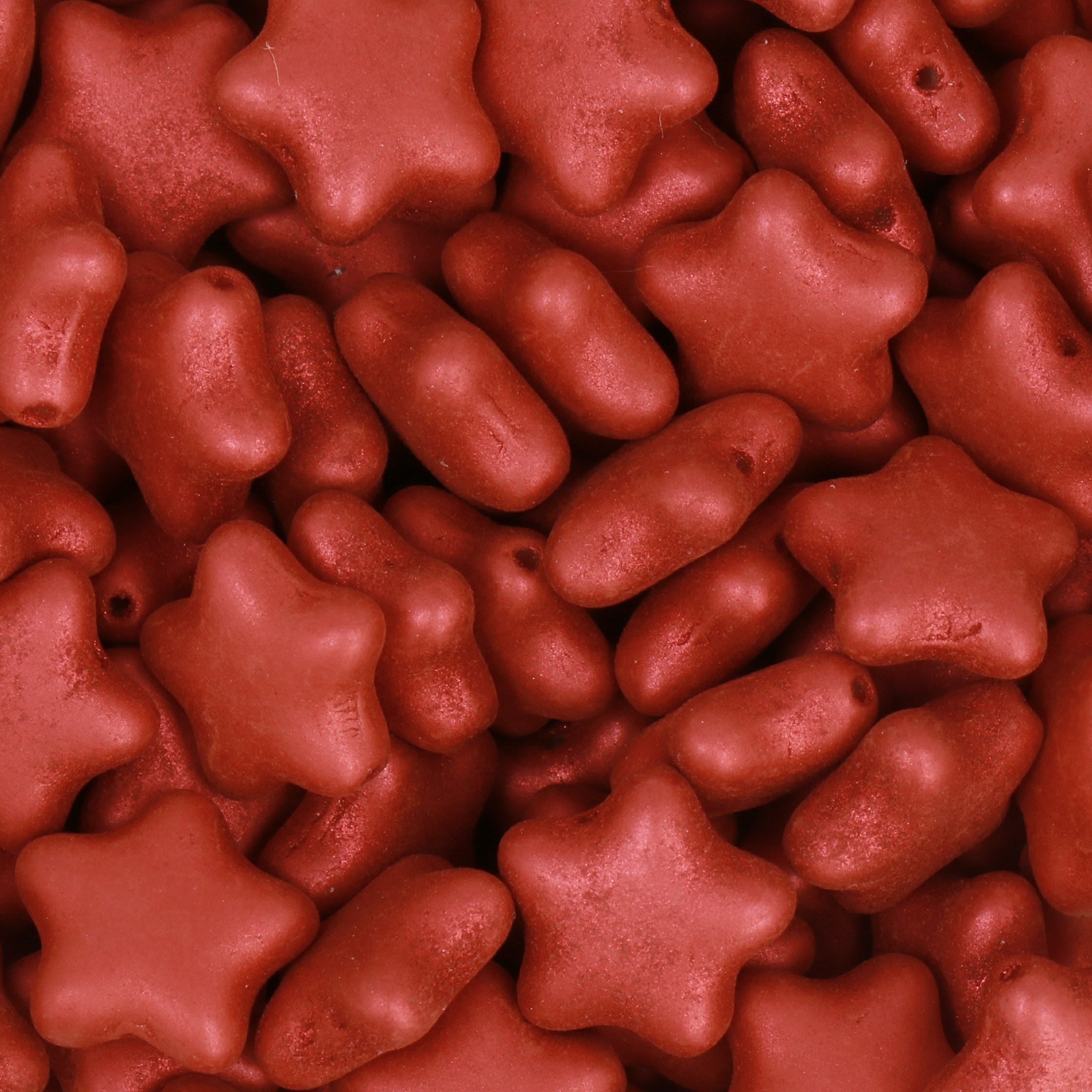 böhmische glasperlen stern metallic lava red 12mm | 15st