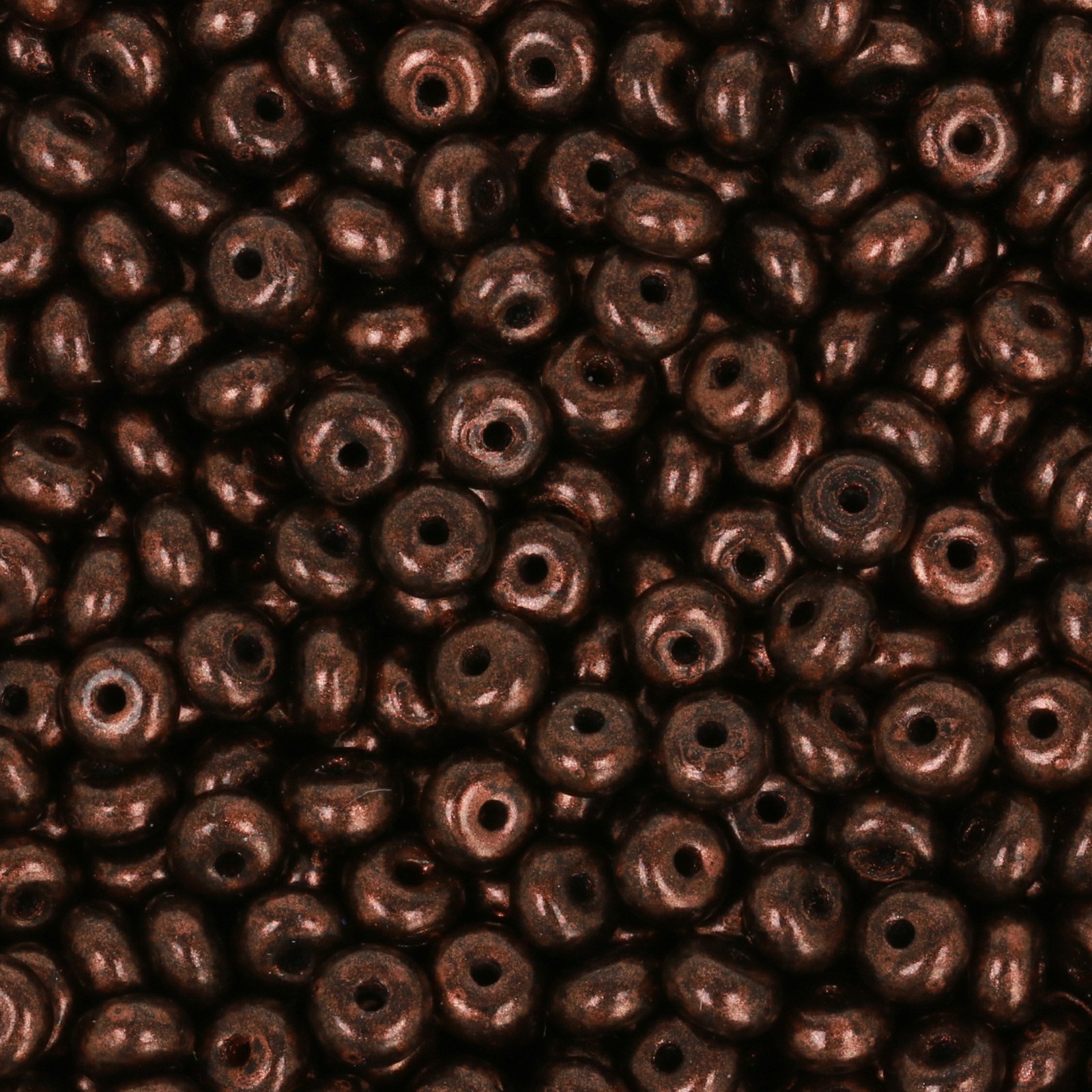 czech roundelle beads - luster metallic bronze 4x2,5mm | 100pc