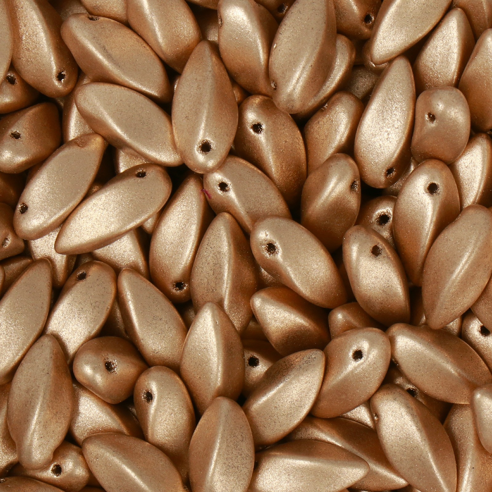 czech glass twist beads - crystal bronze pale gold - 12x6mm | 25pc