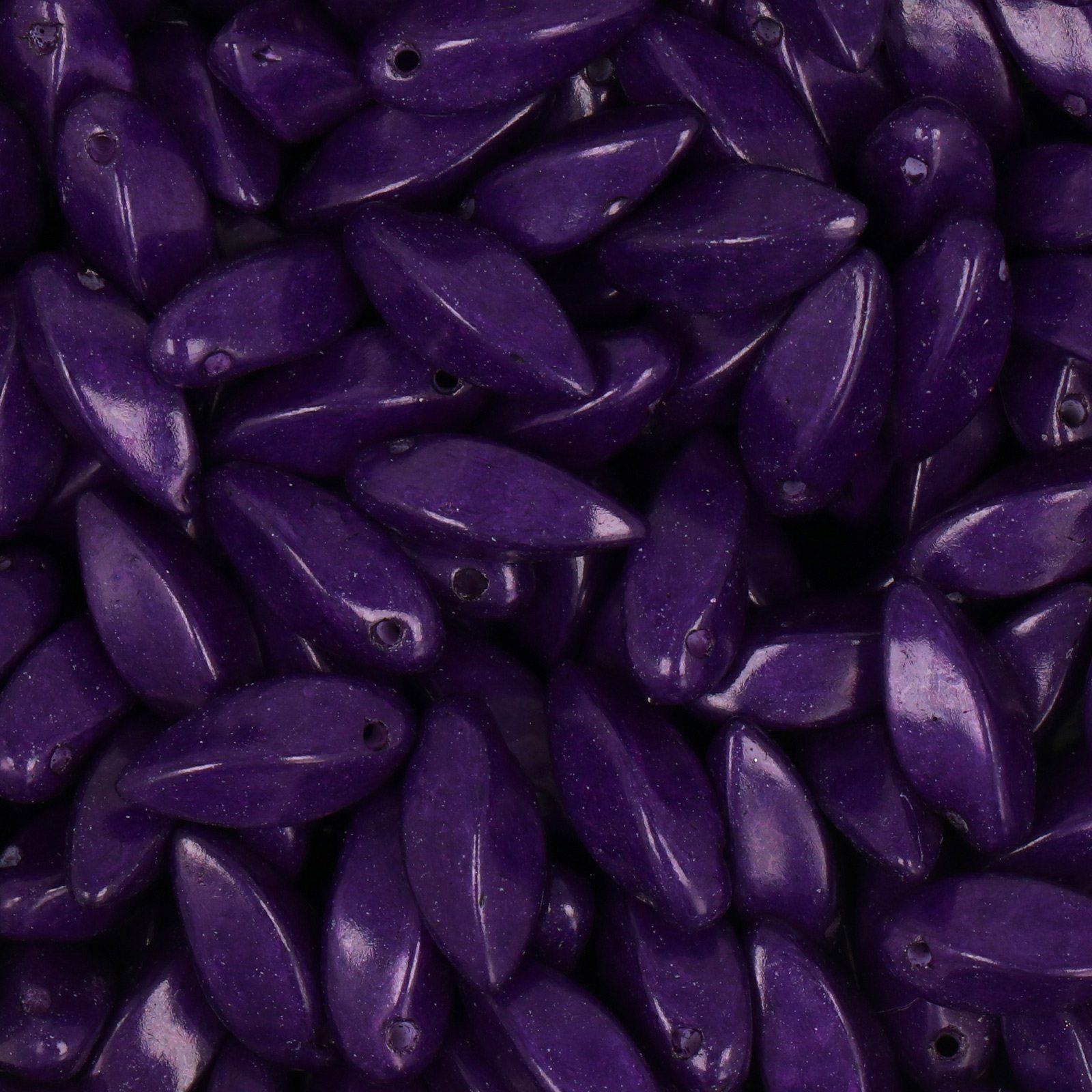 czech glass twist beads - opaque purple - 12x6mm | 25pc