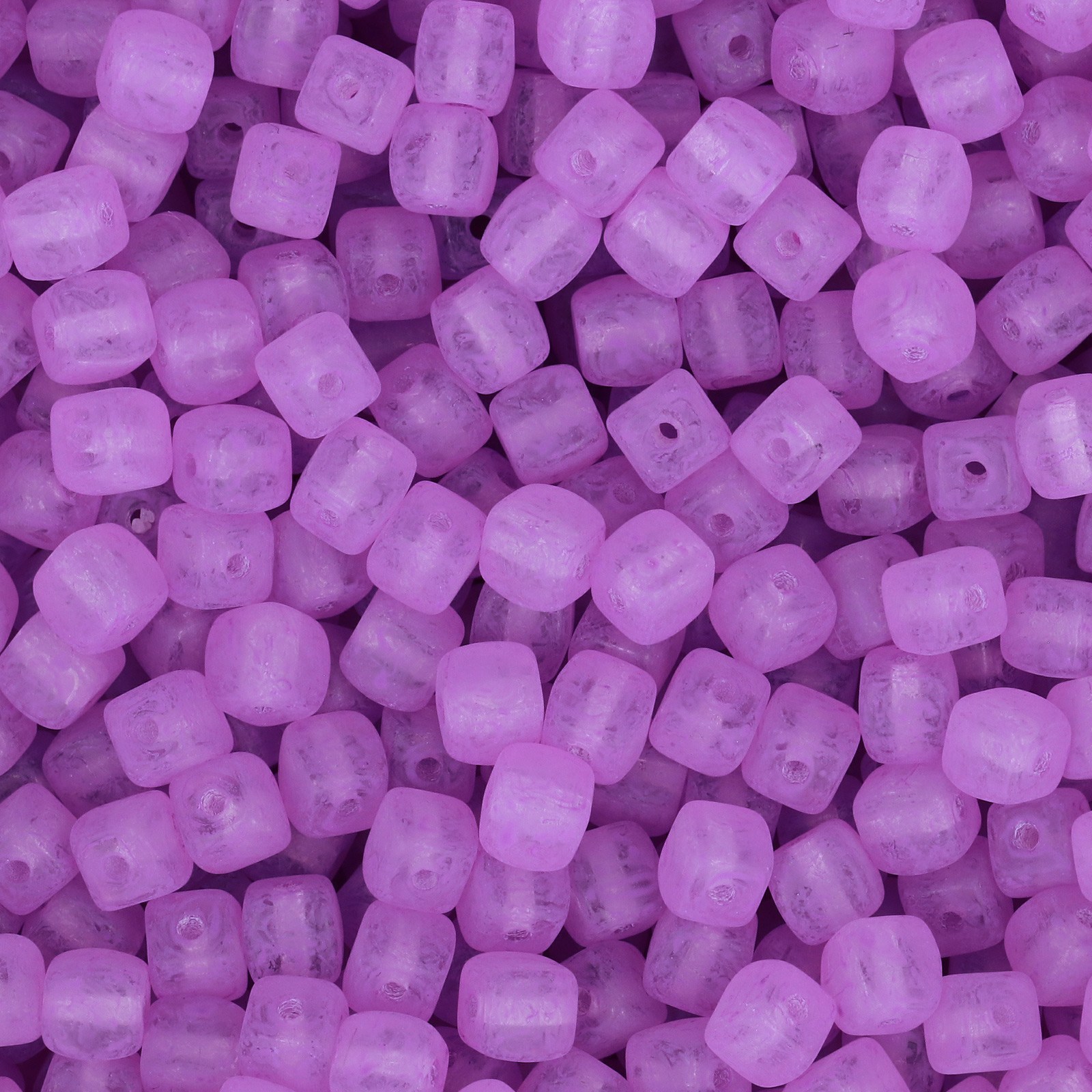 czech cube beads - opal violet 4mm | 75pc
