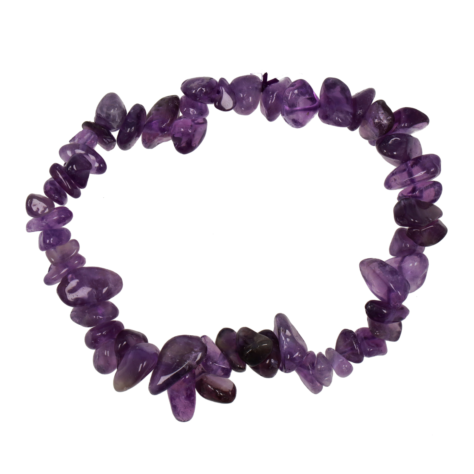 amethyst elastic bracelets chips 5-10mm | 1pc