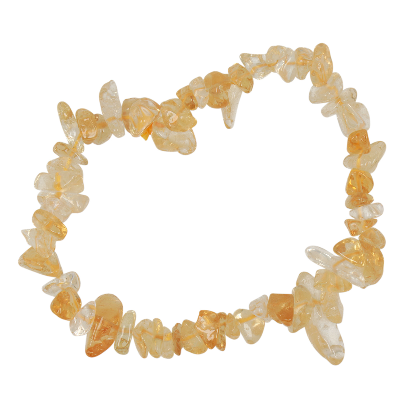 citrin quartz elastic bracelets chips 5-10mm | 1pc