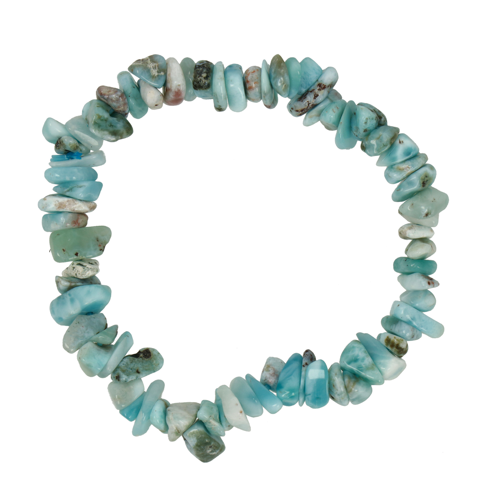 larimar elastic bracelets chips 5-10mm | 1pc