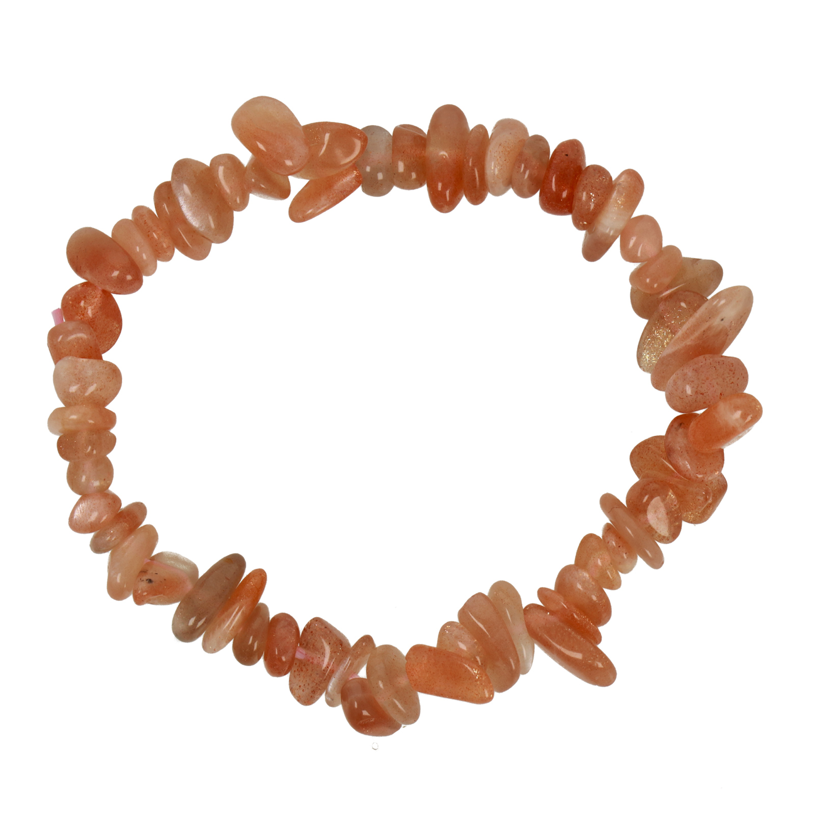 sunstone elastic bracelets chips 5-10mm | 1pc