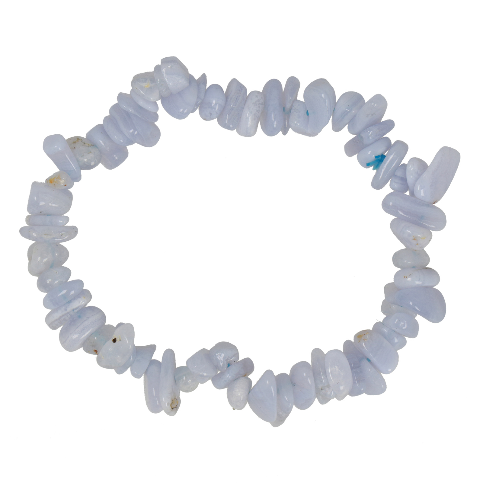 blue lace agate elastic bracelets chips 5-10mm | 1pc