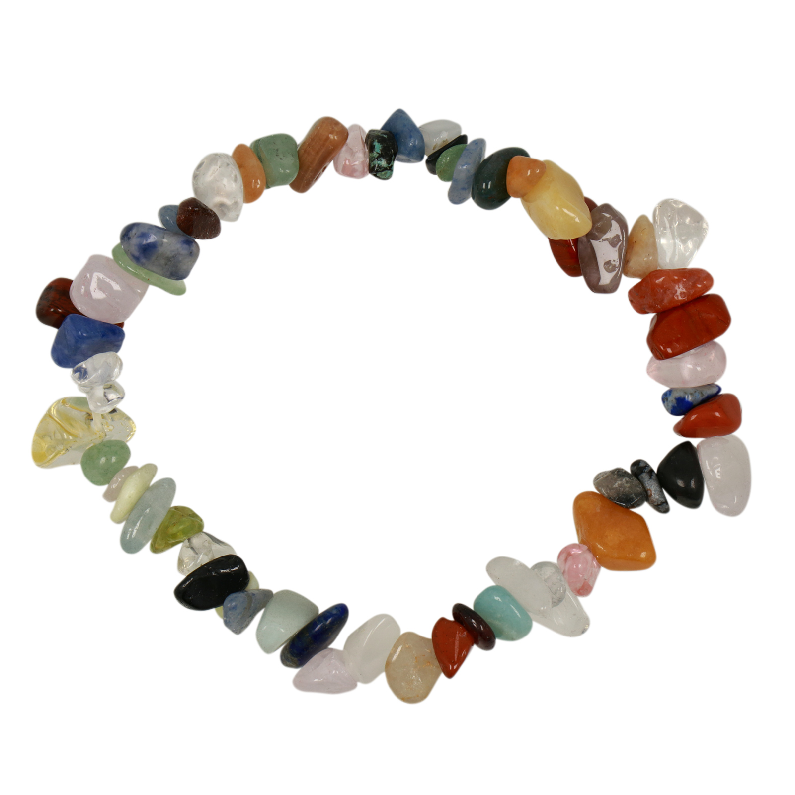 mix stones elastic bracelets chips 5-10mm | 1pc
