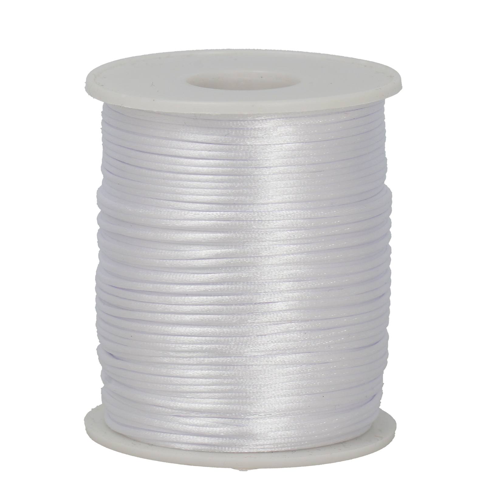 white rattail cord 1,5mm - 100mt spool | 1pc