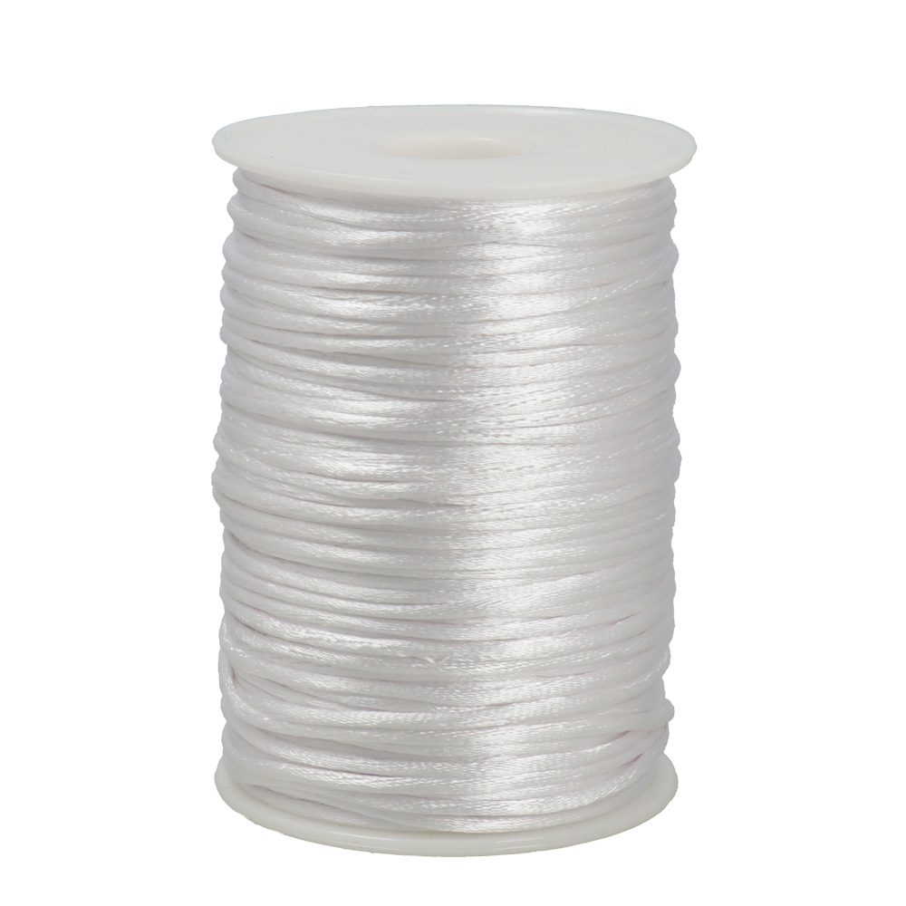 white rattail cord 2mm - 100mt spool | 1pc