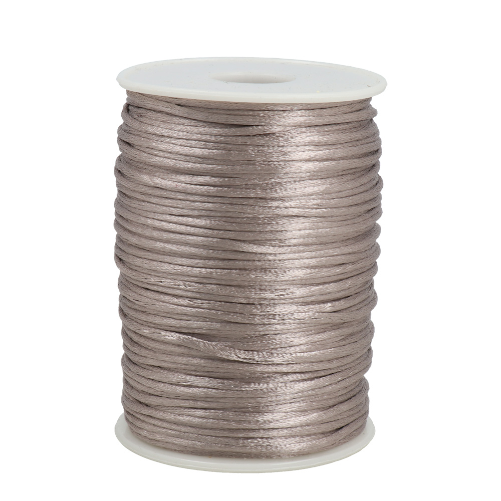 silver rattail cord 2mm - 100mt spool | 1pc