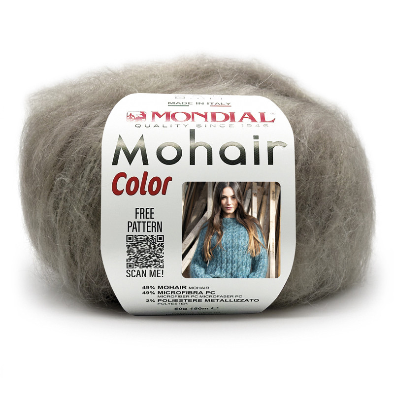 mohair color mondial - kakao/kaffee (891) - 50gr (150mt) | 1st